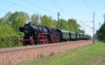 52 8177 war am 03.05.14 mit einem Sonderzug von Berlin nach Ferropolis unterwegs.