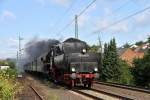 Dampfsonderzug  Vier-Flüsse-Fahrt  mit der 52 8134-0 der Eisenbahnfreunde Betzdorf am 24.08.2014 (auf der Dillstrecke) in Asslar.