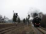 52 8047 mit Sonderzug  - DPE 88920 - aus Nossen, zur Bergparade nach Annaberg in Zschopau (23.12.2006)