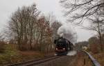 52 8131-6 der WFL zog am Sonntag, den 07.12.14 einen Sonderzug von Nossen über Dresden, Bischofswerda, Ebersbach, Löbau nach Görlitz und zurück.