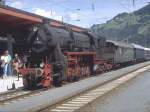 Dampflok 52 7596 mit einem Sonderzug 1994 im Bhf.tztal (Archiv P.Walter)