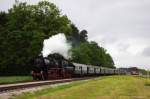 52 8195 (90 80 5280 195-2 D-FME) mit Sonderzug am 02.06.2013 im Bahnhof Schlierferheide zum Jubiläum 125 Jahre Sulztalbahn