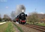 Osterfahrt der FME (Frnkische Museumseisenbahn) von Nrnberg Hbf nach Neuhaus (Pegnitz), mit der vereinseigenen 52 8195.