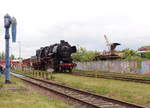EMBB 52 8154-8 am 02.06.2018 bei Führerstandsmitfahrten im Eisenbahnmuseum Weimar.