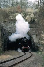 52 7596 Wutachtalbahn Tunnel Achdorfer Weg  Ostern 1990