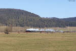 EFZ-Dreikönigsdampf 2020 (06.01.20):
52 7596 (EFZ) mit dem DPE 88721 (Sigmaringen - Tuttlingen) kurz vor dem Endbahnhof Tuttlingen unter dem Motto  Mit 52 7596 ins wildromantische Donautal von Rottweil nach Sigmaringen  unterwegs.