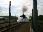 52 8154 hat sich am 30.08.08 in Rauch gehllt - gottseidank aber nicht aufgelst! Forografiert am 30.08.08; es war schon eine Vorbereitung fr eine Fahrt mit allen drei anwesenden 52ern.