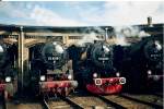 52 8079 und 52 8029 am 29.September 2007 beim jhrlichen Eisenbahnfest der Berliner Eisenbahnfreunde im ehmaligen Bw Berlin Schneweide.