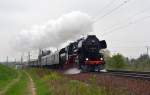 52 8131 war am 12.04.14 mit einem Sonderzug der Berliner Eisenbahnfreunde auf dem Weg nach Dresden zum dortigen Dampfloktreffen.