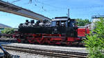 Die Dampflokomotive 64 419  Bubikopf  aus dem Jahr 1937 war Anfang Juni 2019 im Bayerischen Eisenbahnmuseum Nördlingen zu Gast.