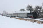 64 419 mit Pendelzug Hessental-Öhringen am 08.01.2017 bei Öhringen-Cappel.