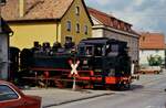 Plandampffahrt auf der Hohenzollerischen Landesbahn, EFZ-Dampflok 64 289, Ort leider unbekannt.