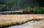 Plandampffahrt auf der Hohenzollerischen Landesbahn mit der EFZ-Dampflok 64 289  Datum: 22.07.1987