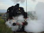 BR 64 unter Dampf in Breisach/Baden  2.11.2008