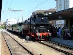 VHE - Dampfzug Rund um den Napf mit der Lok 64 518 am Endpunkt der Rundreise in Huttwil am 26.06.2010