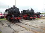 64 007 , 89 008 und 03 1090 am 28.09.2012 im Eisenbahn und Technikmusum Schwerin 