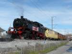 VHE - Dampflok 64 518 unterwegs als Whisky Train bei Rangierfahrt in Kerzers am 13.04.2013