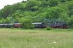 64 419 im Rahmen von Sonderfahrten am 8. und 9.6.13 zwischen Merzig-Dillingen und Limbach bei Schmelz. Hier bei Bilsdorf am 9.6.