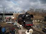 BR 65 1049 steht auf der Drehscheibe des Museums-BW Dresden Altstadt