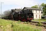 65 1049-9 passiert mit dem SEM Sonderzug am 22.05.09 dem Bahnhof  Scheibenberg.