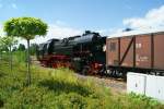 65 1049-9 am 09.07.2011 im Bahnhof Haininchen und wartet auf die Abfahrt nach Frankenberg.