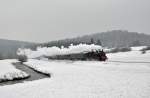 Die 75 1118 der Ulmer Eisenbahnfreunde ist mit ihrem Sonderzug nach Gammertingen unterwegs zum 40 jhrigen bestehen der Eisenbahnfreunde Zollernbahn.Ich konnte den Zug aufnehmen bei Marbach auf der