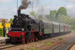 75 1118 mit einem Sonderzug in Meckenbeuren.