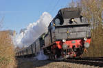 Sonderzug nach Winterberg mit Dampflok 78 468 am 24.02.2018 in Ruhrtal bei Witten.