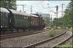 Nachschuss des Dampfzuges: 78 468 rollt am 27.05.07 bei Kkw Richtung Kln-Sdbrcke.