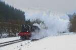 78 468 mit dem Rodeldampf-Express zwischen Silbach und Winterberg (22.01.2022)