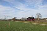 078 468 fährt mit einem Dampfsonderzug nach Willingen Fröndenberg entgegen (12.02.2022)