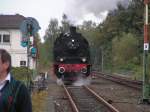 78 468 am 02.10.2004 in Dorsten kurz nach dem Umsetzen um den eigene Personenwagenzug und kurz vor dem Wasserfassen im Rahmen einer Tour de Ruhr.