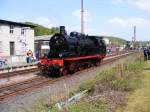 Eine Dampflok der DR-Baureihe 78 im Eisenbahnmuseum Bochum-Dalhausen am 19.