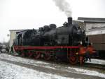 Br 78 468 whrend dem Abschmieren und Wasserwfassen in Nrdlingen am 6.1.2010