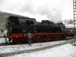 Br 78 468 whrend dem Abschmieren und Wasserwfassen in Nrdlingen am 6.1.2010