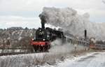 Sonderfahrt mit 78 468 von Tbingen ber Sigmaringen bis nach Kleinengstingen und zurck aufgenommen in Tbingen am 3.1.2010