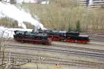 BR 78 468 und 52 8134-0 im BW Gerolstein mchtig unter Dampf.