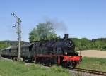 Freie Fahrt! 78 468 mit Sonderzug auf der Baumberge Bahn bei der Einfahrt nach Billerbeck.