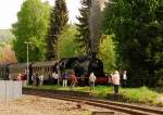 BR 78 468 fuhr heute am 26.04.2009 in die Haltestelle Herdecke/ Ruhr gegen 10:30 Uhr ein.