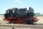 20.Heizhausfest vom 19.-22.08.2010 im Eisenbahnmuseum Chemnitz Hilbersdorf.Optisch top aber leider nicht betriebsfhig prsentiert sich 80 023 den zahlreichen Besuchern.21.08.10.