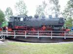 86 049 auf Drehscheibe im Eisenbahnmuseum Schwarzenberg