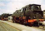 86 001 whrend einer Fahrzeugausstellung in Zittau, um 1990