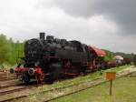 86 1049-5 stand mit einem Gterzug beim BW Fest, am 16.05.10 in Schwarzenberg.