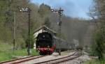 86 333 mit dem Planzug (Zollhaus Blumberg-Weizen) in Grimmelshofen 28.4.12