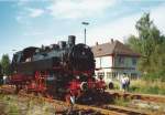 Feierlichkeiten zum Jubiläum 100 Jahre Localbahn Neuenmark-Beilngries am 28.08.1988. Die Strecke ehemals KBS 871 gibt es auch nicht mehr alles abgebaut. Hier zu sehen der Bahnhof Beilngries. Das Foto stammt von meinem Vater Franz Bauch