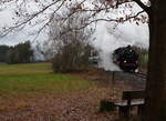 Dampfsonderzug von Gera nach Schleiz als DPE 61407 mit der 86 1333-2.