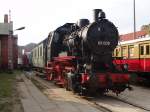 Die Tender Dampflokomotive 89 008 auf dem Eisenbahnfest in Schwerin.Aufgenommen am 02.10.04.