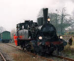 Preußische T9.1 Cöln 1857 in Dassel. Sonderfahrt 111 Jahre Ilmebahn am 31.10.1993.