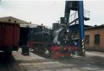 Dienstlteste Dampflok in Mecklenburg-Vorpommern ist die 91 134.Am 11.und 12.Juni 1998 dampfte Sie zwischen Schwerin und Wismar.
Heimatbw war jahrelang Schwerin.Heute steht Sie im dortigen Eisenbahnmuseum abgestellt.