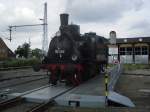 91 134 auf der Drehscheibe im BW Wismar (Eisenbahnfreunde Wismar)am 22.08.10